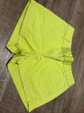 J Crew Chino Shorts - Neon Yellow